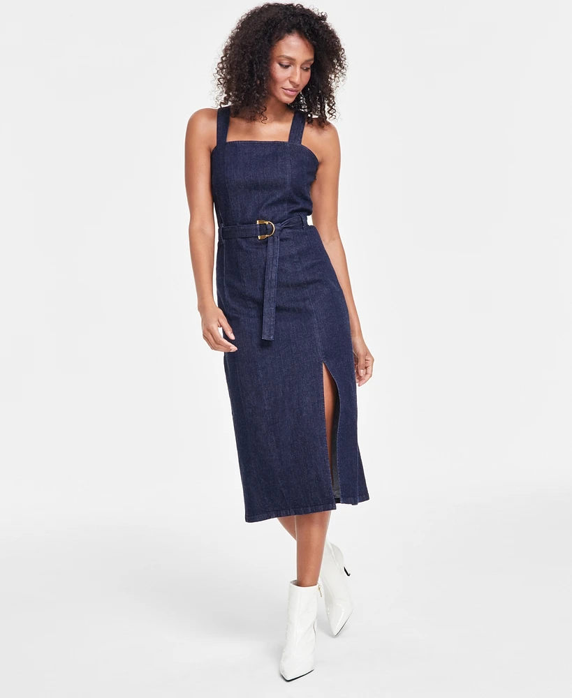 I.n.c. International Concepts Women's Belted Midi Dress, Created for Macy's