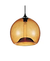 Cwi Lighting Glass 1 Light Down Mini Pendant