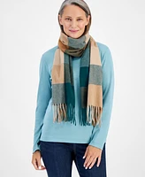 Style & Co Women's Buffalo Check Soft Scarf, Created for Macy's