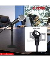 5 Core Microphone Clip Holder 6 Pieces Barrel Style with Screw Adapters 5/8 to 3/8 Inch - Mc-01 6 Pcs