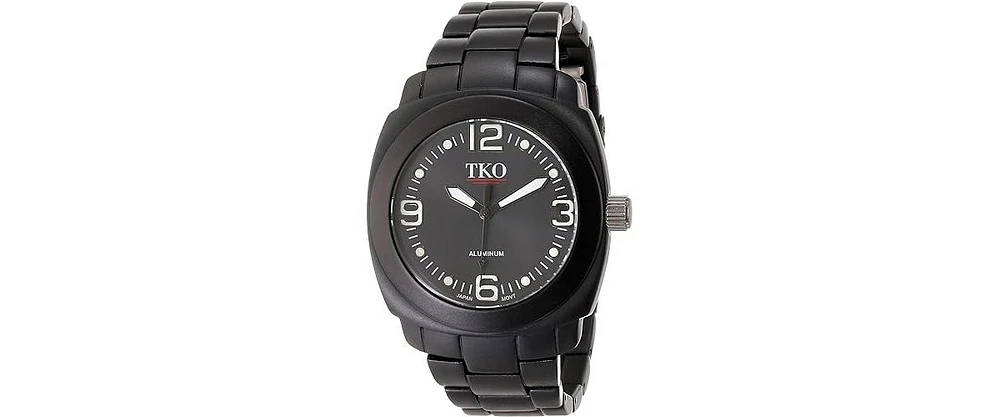 Tko Women's Boyfriend Size Black Aluminum Bracelet Watch