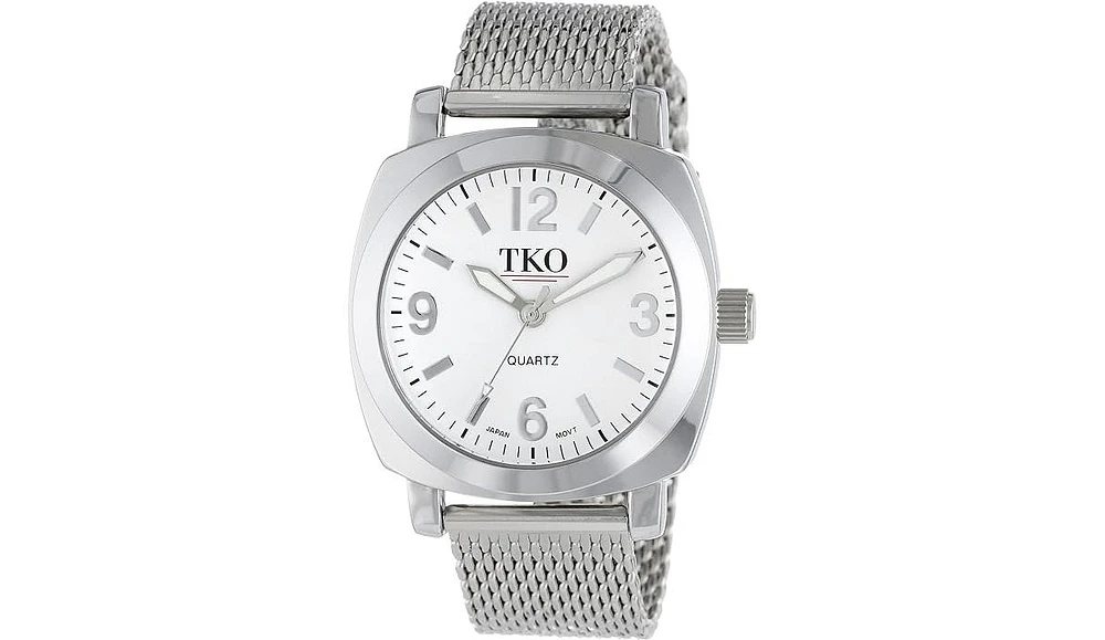 Tko Women's Silver Milano Boyfriend Watch with Silver-Tone Mesh Bracelet