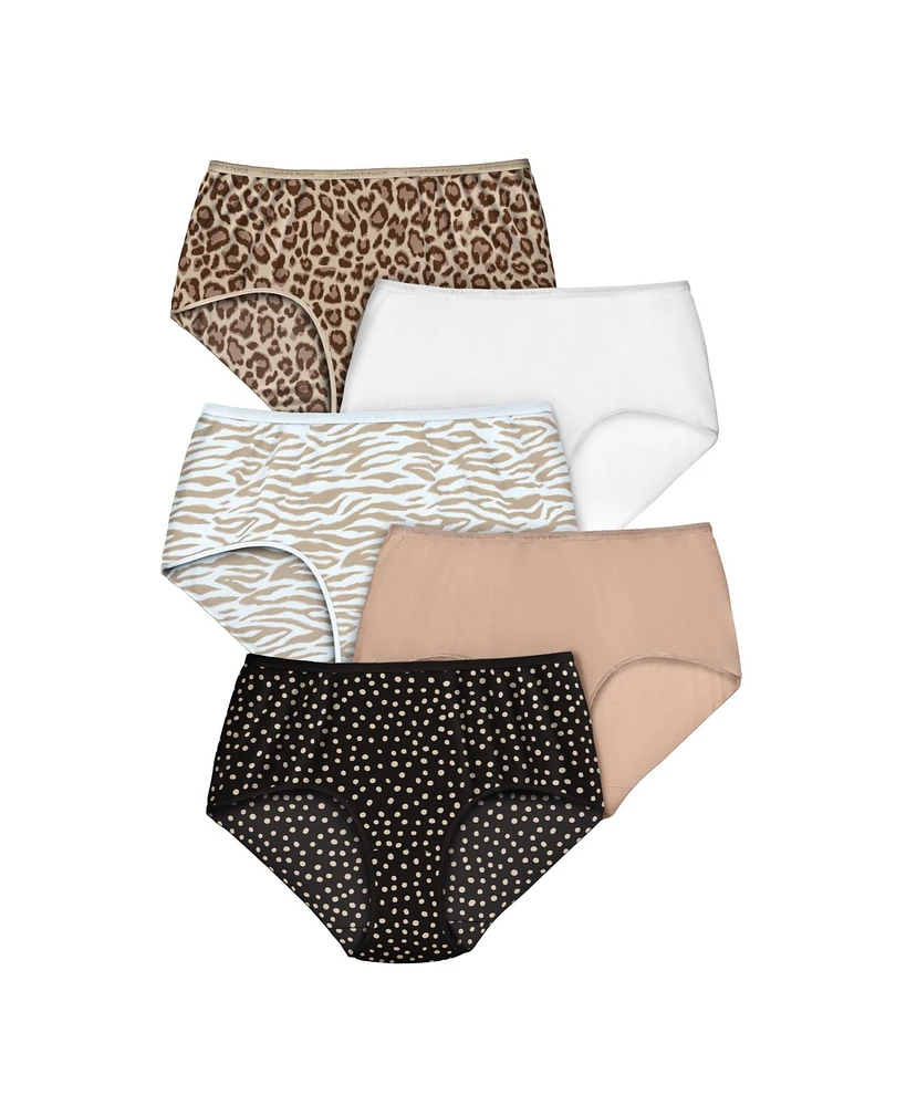 Comfort Choice Women's Cotton Brief 5-Pack