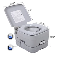 Streamdale Furniture Compact Portable Toilet Odorless, Leak-Proof Design for Rv, Camping, Travel