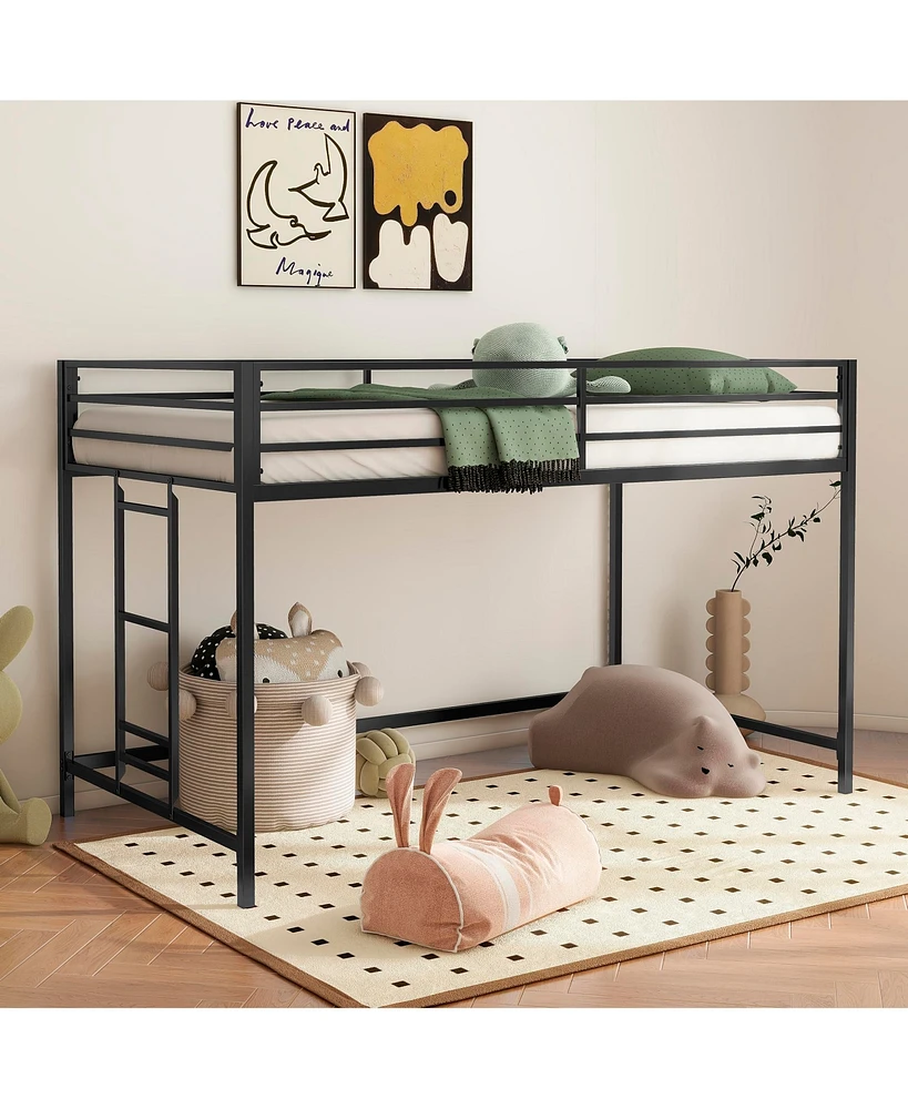 Adam junior twin loft bunk black