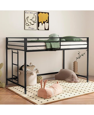 Adam junior twin loft bunk black