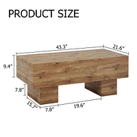 Simplie Fun Sleek Modern Coffee Table | Stylish & Artistic | Enhances Living Space