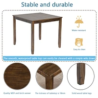 Streamdale Furniture Elegant Solid Wood Dining Table with Spacious Tabletop and Sturdy Solid Wood Legs, Table Only