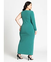 Eloquii Plus One Shoulder Maxi Dress