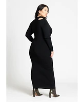 Eloquii Plus Keyhole Midi Sweater Dress