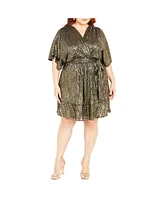 City Chic Plus Frida Sparkle Dress