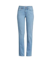 Lands' End Women's Recover Mid Rise Boyfriend Blue Jeans