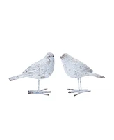 Slickblue Set of 4 Weathered Bird Figurines - Rustic Home Decor