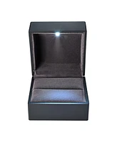 Yescom Led Ring Box Jewelry Wedding Engagement Proposal Light Ear Ring Case Gift Black