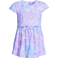 Lands' End Girls Short Sleeve Flounce Tunic Top