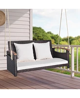 Slickblue 2-Person Patio Rattan Porch Swing