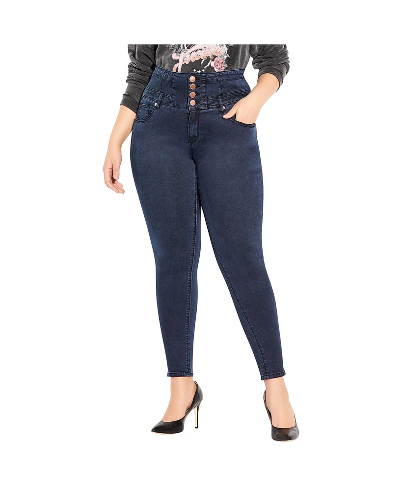 City Chic Plus Asha Short Skinny Jean