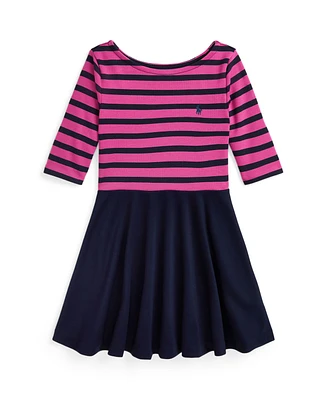 Polo Ralph Lauren Toddler and Little Girls Striped Ponte Dress