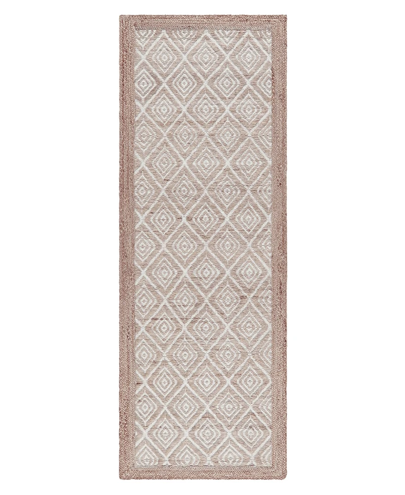 Town & Country Living Nalani Terra Textured Diamond 2'5"x7' Runner Area Rug