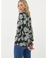 FatFace Women's Florence Spaced Floral Top