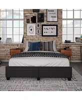 Boyd Sleep Parma Upholstered Platform Bed Frame with Storage Drawers