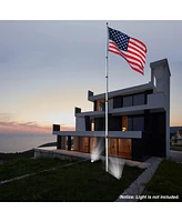 Yescom 30ft Telescopic Aluminum Flagpole w/ Eagle Gold Ball Top Finial 3'x5' Us Flag Kit