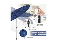 Slickblue 9 Feet Round Patio Umbrella with 18 Fiberglass Ribs