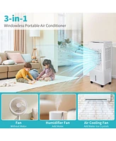 Yescom 2059 Cfm Evaporative Air Cooler 150W 3 in 1 Portable Swamp Cooler & Humidifier,40L Water Tank,3 Modes & 12H Timer, Portable Cooling Fan with Re