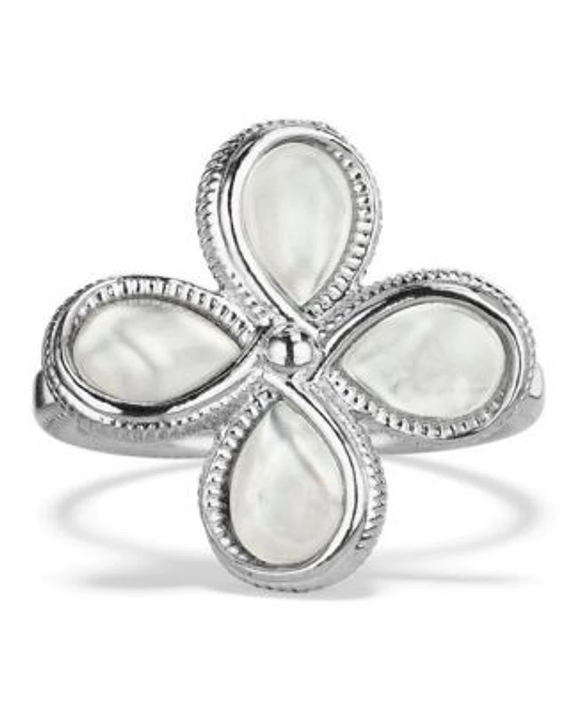 Judith Ripka Jardin Flower Ring with Mother of Pearl