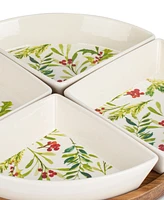 Thirstystone Holly Berry Lazy Susan,set of 5