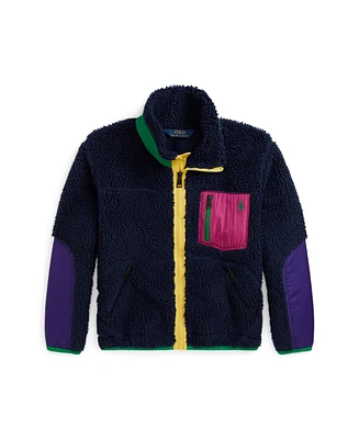 Polo Ralph Lauren Big Girls Color-Blocked Teddy Fleece Jacket