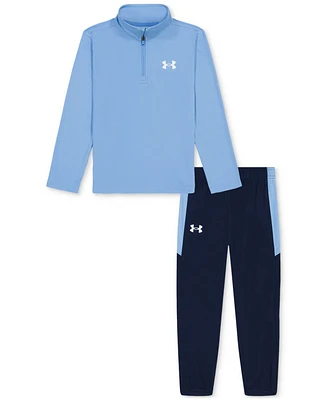 Under Armour Toddler & Little Boys Tech 1/4-Zip Top Jogger Pants, 2 Piece Set