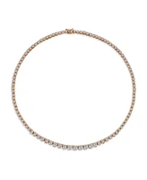 Bling Jewelry Classic Cubic Zirconia Graduated Cz Round Prong Set Statement Tennis Necklace Collar For Women Prom Rose Gold Plated