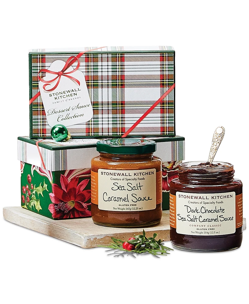 Stonewall Kitchen Holiday Dessert Sauce Collection Gift Box, 2 Piece Set