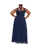 City Chic Plus Paneled Bodice Maxi Dress