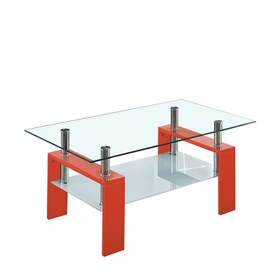 Streamdale Furniture Stylish Multipurpose Glass Table with Ample Storage and Durability