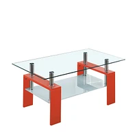 Streamdale Furniture Stylish Multipurpose Glass Table with Ample Storage and Durability