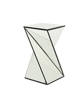 Simplie Fun Geometric Mirrored Side Table A Bold Focal Point for Modern Interiors