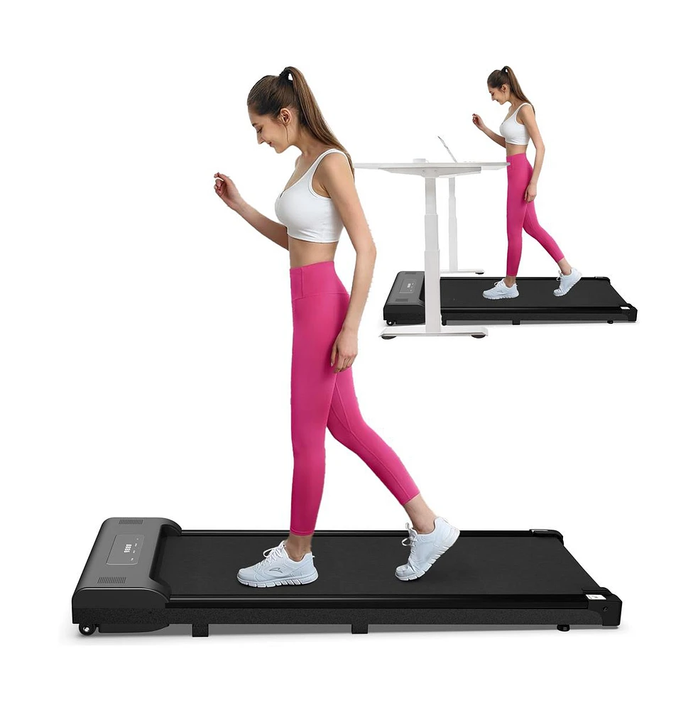 Simplie Fun 2.5HP Under Desk Treadmill for Walking, Jogging with Shock Absorption