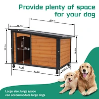 Simplie Fun Premium Xl Indoor/Outdoor Solid Wood Dog Villa