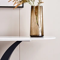 Streamdale Furniture Elegant Console Table with Sintered Stone Top and Metal Frame