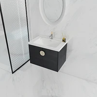 28 Inch Soft Close Doors Bathroom Vanity With Sink, For Small Bathroom