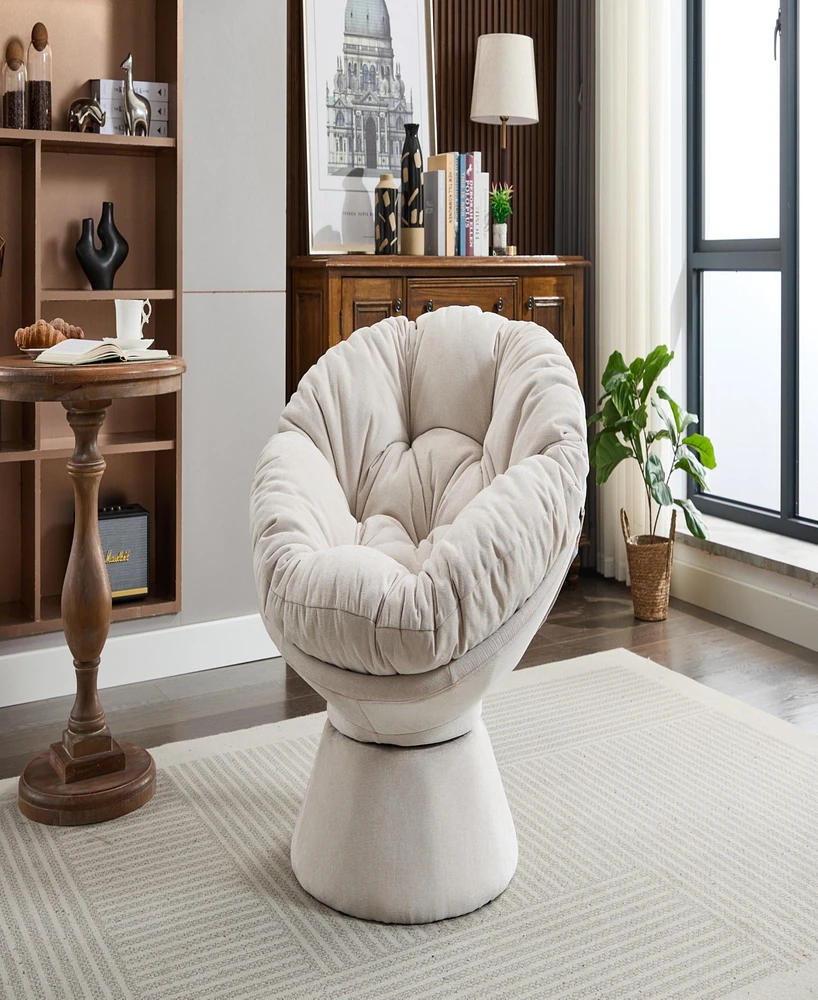 Oversized Swivel Accent Chair, 360 Swivel Barrel Chair