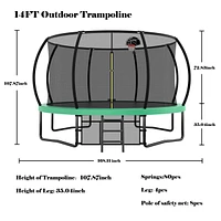 Simplie Fun Secure and Durable Trampoline with Anti-uv Protection and Excellent After-Sales Service