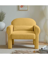 Streamdale Furniture modern boucle accent chair with lumbar pillow for living room