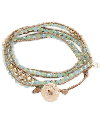 lonna & lilly Glass Bead Wrap-Style Bracelet