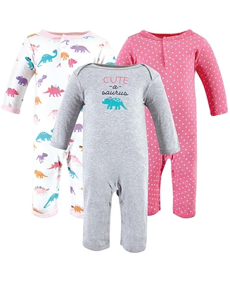 Hudson Baby Girls Cotton Coveralls