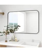 Homlux Rectangular Wall Mounted Mirror 20"x28" in Black