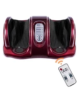 Slickblue Therapeutic Shiatsu Foot Massager with High Intensity Rollers-Red