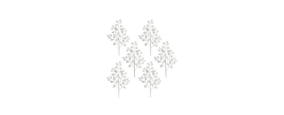Slickblue Versatile Silver Dollar Spray Set (Pack of 6) - Ideal for Enhancing Home and Event Spaces with Natural Elements